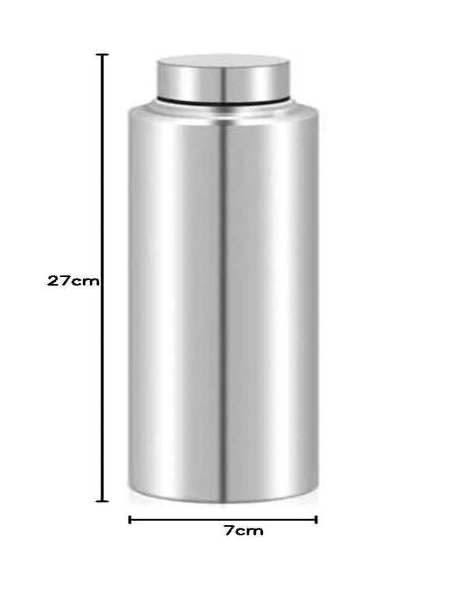 DHAVL Stainless Steel Water Bottle 1 Litre | Leak Proof, Durable & Rust Proof | Non-Toxic & BPA Free Steel Bottles 1+ Litre | Eco Friendly Stainless Steel Water Bottle (Pack of 1) - Image 5
